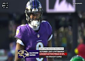 Zay Flowers mini hurdle sparks 19-yard catch and run inside Jets 20-yard line