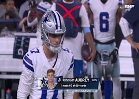 Brandon Aubrey drills 58-yard FG to push Cowboys' lead to nine points