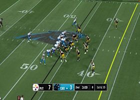Raheem Blackshear bursts through line on way to 17-yard gain