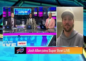 Josh Allen joins 'Super Bowl Live' to discuss injury and new HC in 2026