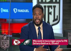 Who needs to have the bigger game for PHI: DeVonta Smith or A.J. Brown? | 'Super Bowl Live'