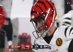 Evan McPherson converts a 31-yard FG to give the Bengals a 3-0 lead