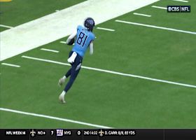 Levis' patient progression pays off for a 24-yard gain to Josh Whyle