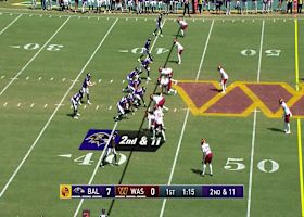 Rasheen Ali takes DT for a ride on way to first down catch and run