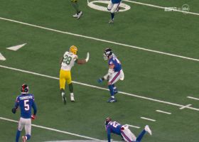 AJ Dillon deploys his truck stick TWICE during 35-yard catch and run