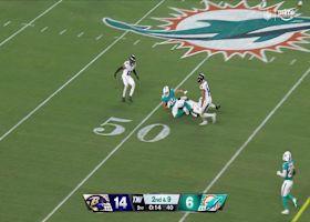 Tagovailoa's dime to Dulcich ends in 17 yards at midfield