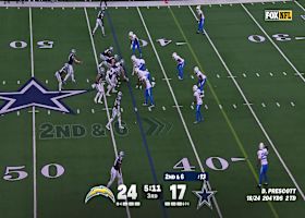 Lamb's 18-yard catch comes amid contact from Chargers defenders