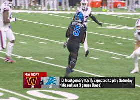 Pelissero: David Montgomery expected to play Saturday vs. Commanders