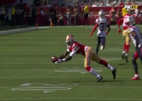 Brandon Aiyuk goes parallel to ground for epic diving catch vs. Patriots