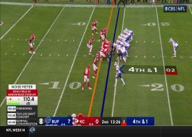 Josh Allen drops to submarine arm angle for fourth-down conversion to Kincaid