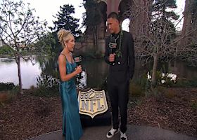 Tetairoa McMillan talks about his standout rookie campaign | NFL Honors Red Carpet