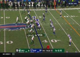 Dodson forces crucial fumble on Garrett Wilson for Bills recovery