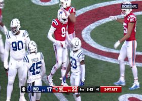 Boutte's two-point reception gives the Patriots a seven-point lead