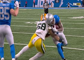 David Montgomery's 13-yard reception ends with a powerful truck-stick move