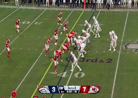 Jaleel McLaughlin cuts back to spring a 15-yard gain