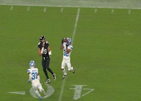 Brian Branch hijacks the TE route for a near INT