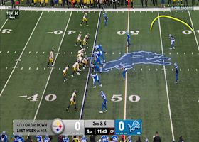 Rodgers pinpoints Darnell Washington inside Lions' territory for 18-yard gain