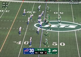 Cole Bishop enters backfield untouched for 10-yard sack