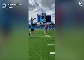 Cam Ward delivers behind-the-back pass at Titans training camp | 'Back Together Weekend'