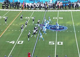 Josh Hines-Allen crashes down on Cam Ward for his second sack of the day