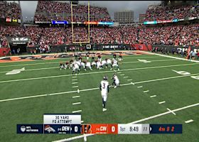 Wil Lutz sinks 30-yard FG to open scoring in Broncos-Bengals