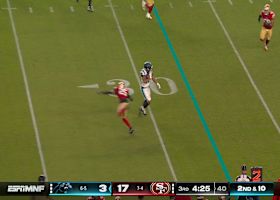 Chuba Hubbard shows off nifty juke moves on 14-yard catch and run