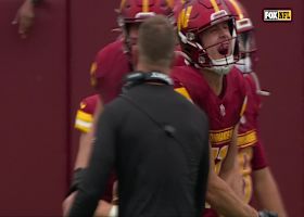 Mariota's 43-yard TD pass to McCaffrey gets Commanders to 40-point mark