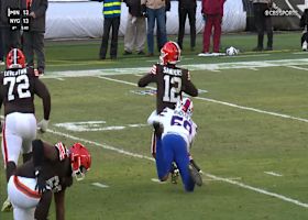 Greg Rousseau sacks Shedeur Sanders for a turnover on downs