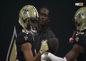 Chris Olave's toe-drag TD catch yields go-ahead score for Saints vs. Eagles