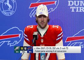 Josh Allen takes responsibility following failed two-point conversion vs. Eagles