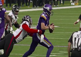 Matthew Judon secures Falcons' third sack of first half vs. Sam Darnold