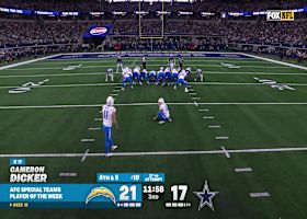 Cameron Dicker's 37-yard FG extends Chargers' lead to 24-17 vs. Cowboys