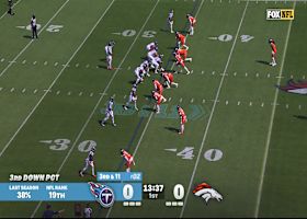 Cam Ward avoids sack to find Tony Pollard for 29 yard-gain