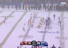 Dawson Knox makes snow angels after contested 17-yard grab on 'SNF'