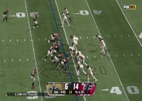 Olave's seventh catch of first half goes for 11-yard gain vs. Okudah