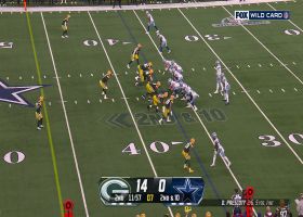 Ferguson goes WAY upstairs to snag Dak's 19-yard dime over middle