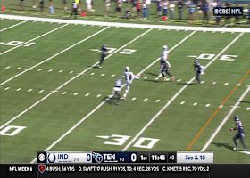 Mo Alie-Cox absorbs hit-stick tackle on 22-yard catch in Titans territory