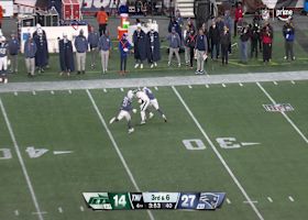 Metchie plucks an 18-yard pass out of the air that is followed with a powerful truck from Woodson