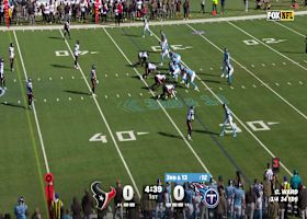 Tyjae Spears slips past two Texans defenders on 15-yard screen play