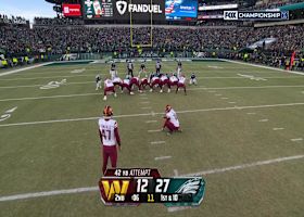 Zane Gonzalez's 42-yard FG trims Eagles' lead to 27-15 before halftime