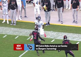 Pelissero: Titans WR Ridley listed as OUT (hamstring) | 'NFL Insiders'