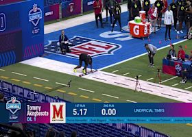 Tommy Akingbesote runs official 5.09-second 40-yard dash at 2025 combine