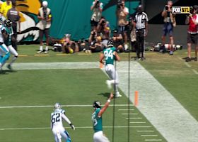 Hunter Long's first NFL touchdown reception comes in red zone vs. Panthers