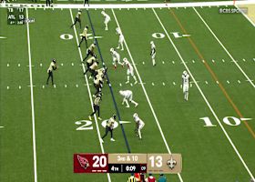 Budda Baker breaks up pass to Juwan Johnson to prevent possible game-tying score