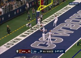 Prescott's two-point strike successfully locates Lamb in back of end zone