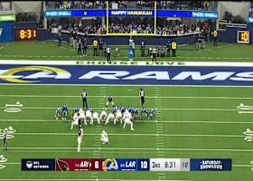 Michael Hoecht blocks Cards XP to keep Rams four point lead