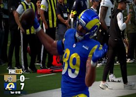 Tyler Higbee hits Dodgers-themed celebration after TD catch vs. Saints