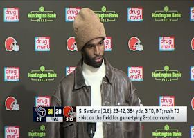 Shedeur Sanders on two-point conversion play: 'I would never go against what the call was'