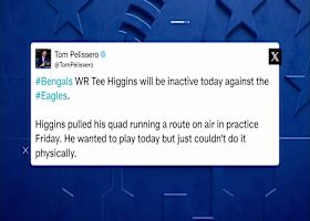 Pelissero: Tee Higgins will be inactive for Week 8 with quad injury | 'NFL GameDay Morning'