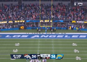 Lutz's 55-yard FG brings Broncos within one score with under a minute remaining